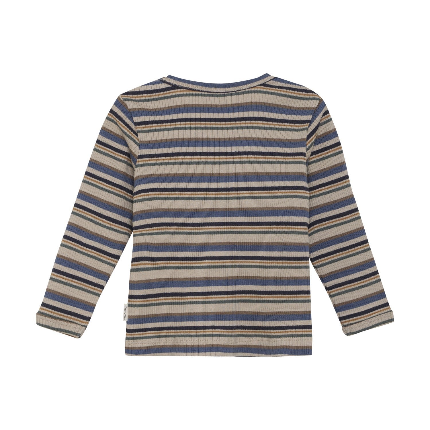 Long Sleeve Ribbed Stripe Bodysuit or Shirt | China Blue