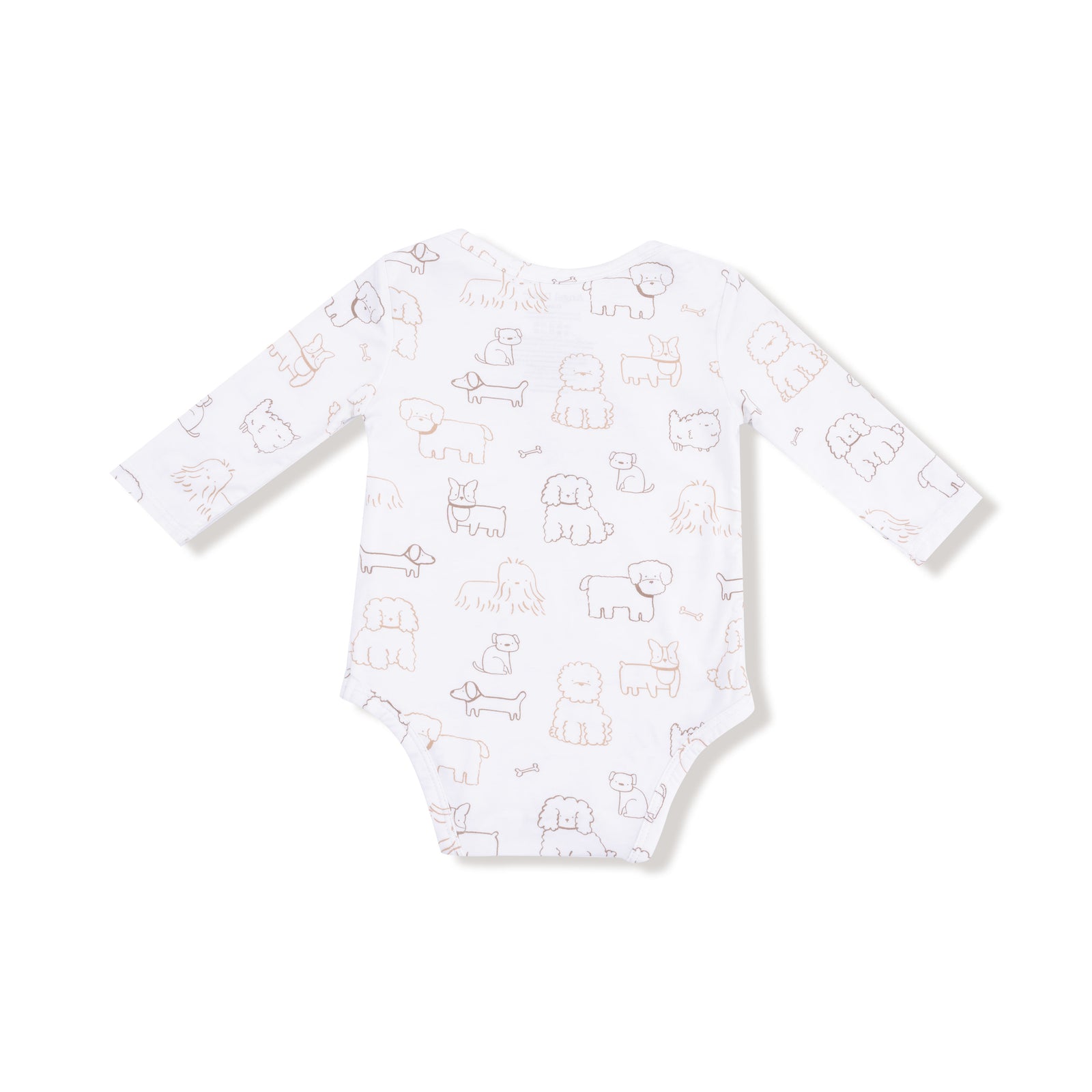 Neutral Pups Bamboo Long Sleeve Bodysuit