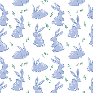 Parker Zipper Pajama | Bunny Hop Blue