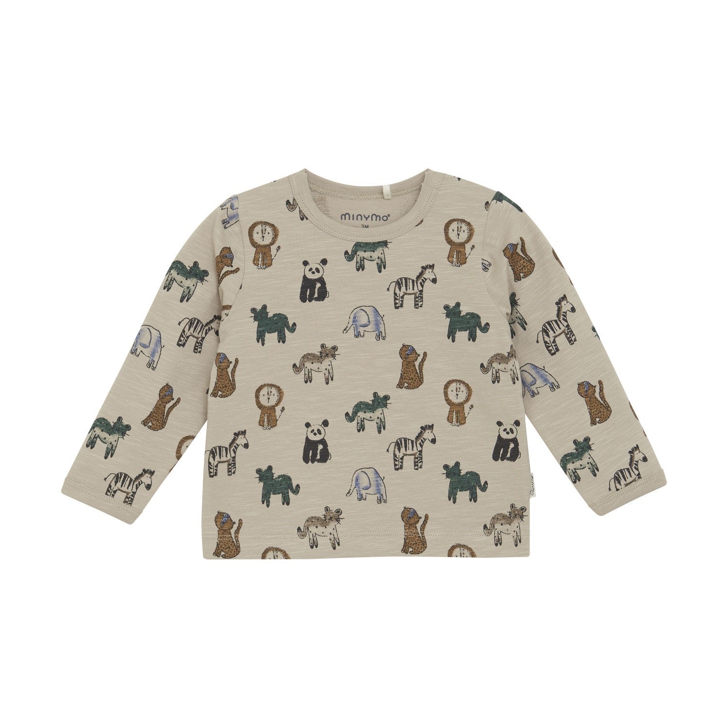 Long Sleeve Safari Animal Print T-Shirt | Oxford Tan or China Blue