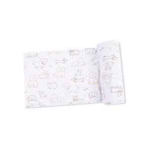 Neutral Pups Bamboo Swaddle Blanket