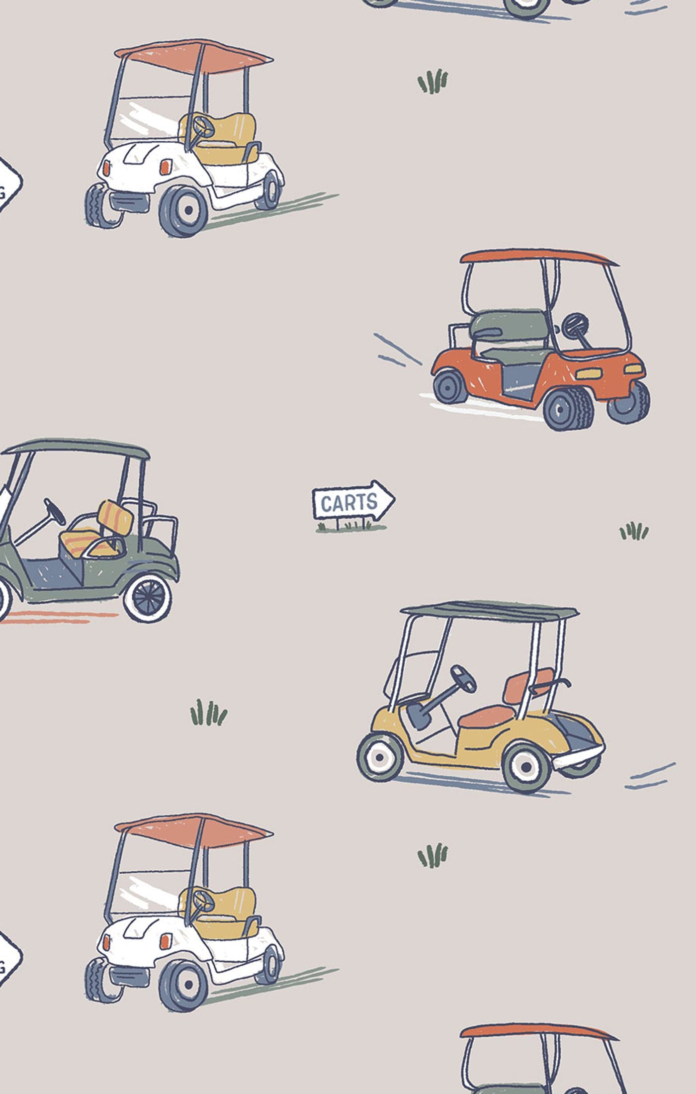 Zooming Golf Carts Bamboo Swaddle Blanket