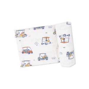 Zooming Golf Carts Bamboo Swaddle Blanket