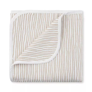 Wave Muslin Baby Quilt Blanket | Taupe