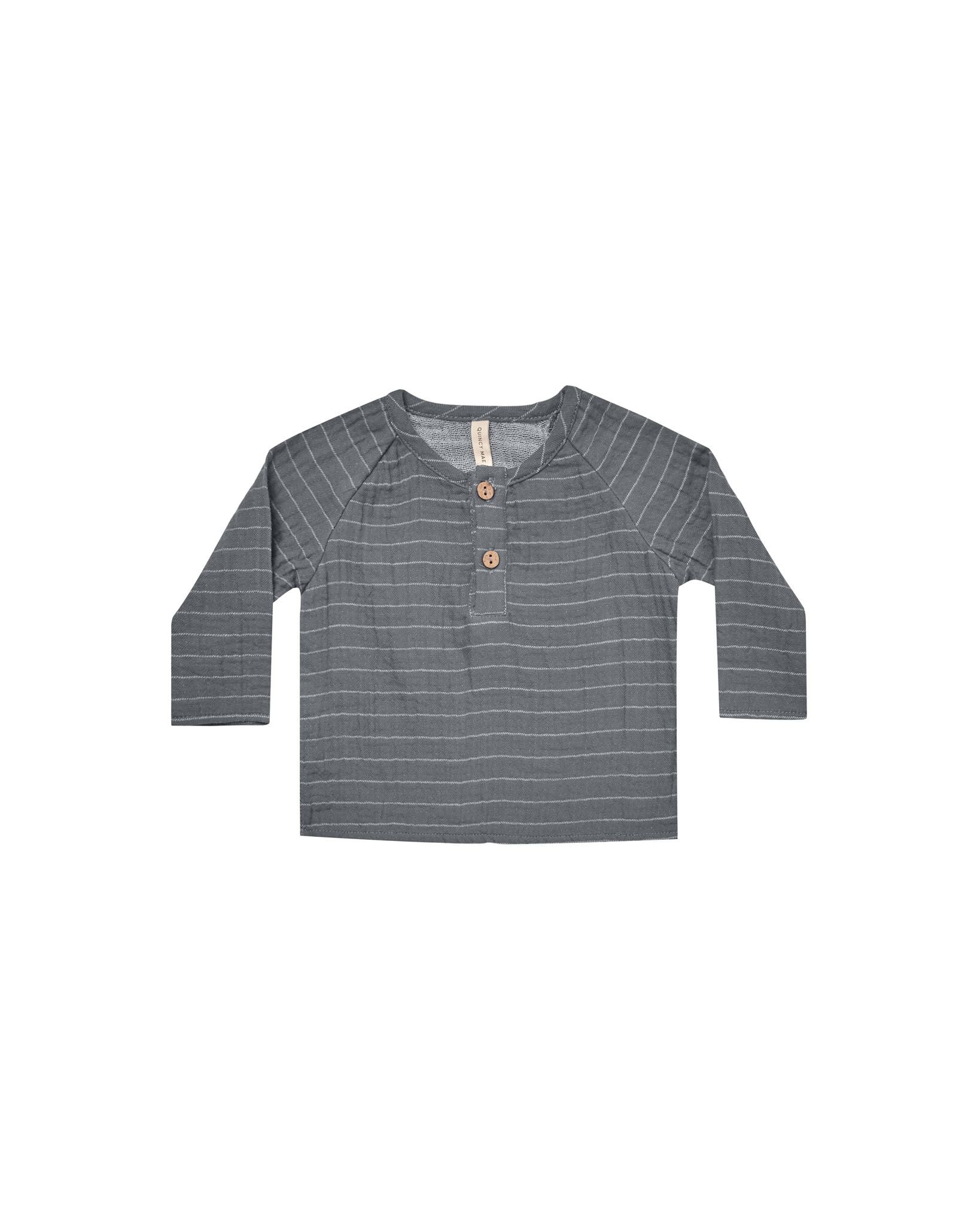Zion Shirt | Navy Vintage Stripe