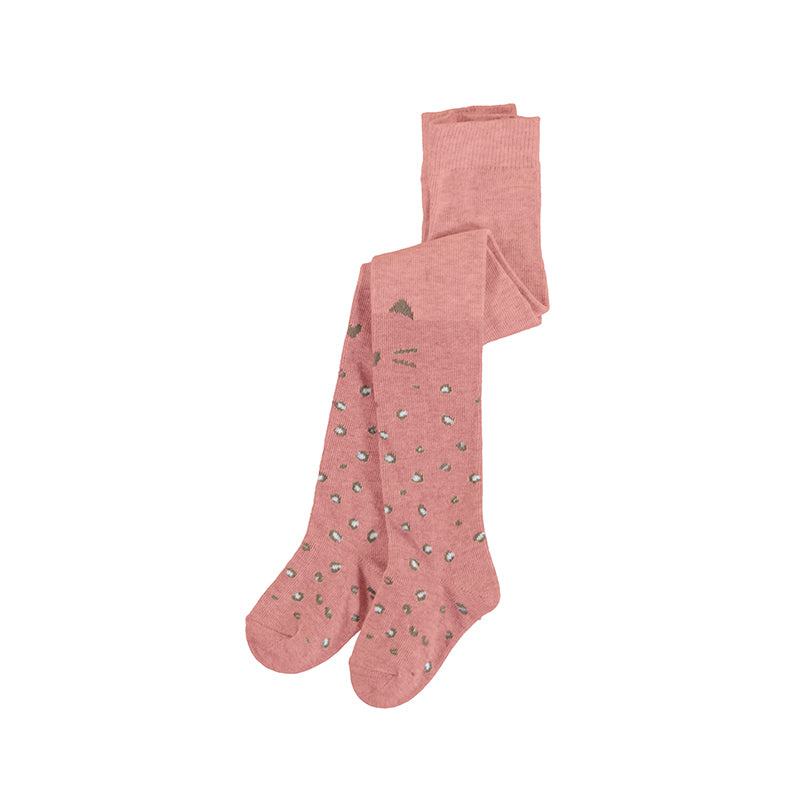 Baby Girls Jacquard Kitty Tights | Blush