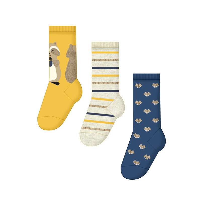 Baby Boys 3 Pair Socks Set | Corn