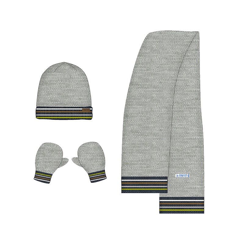 Baby Boys Hat Scarf and Mitten Set | Rock