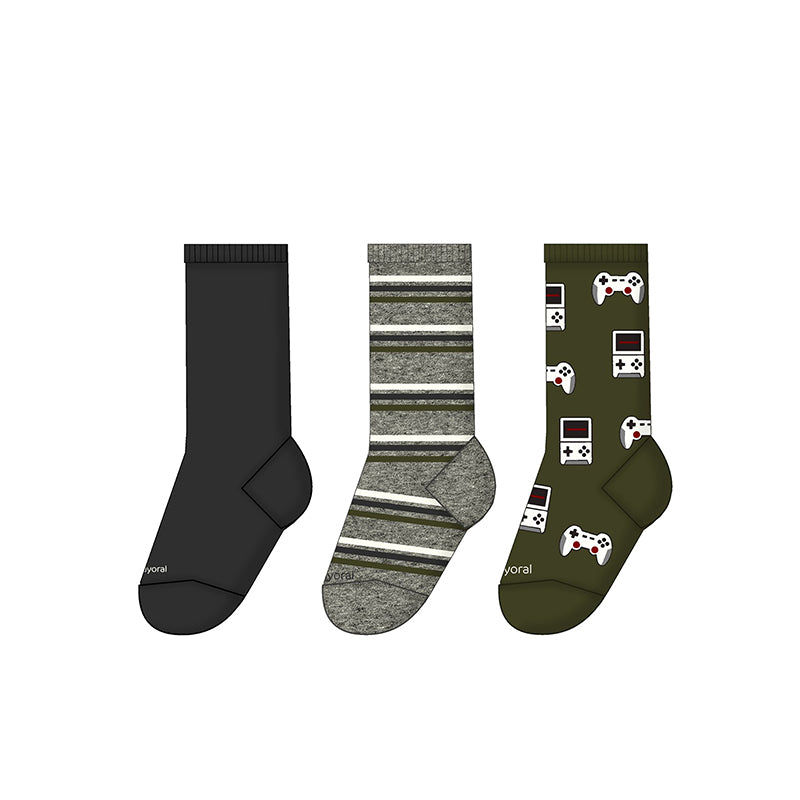 Boys 3 Pair Socks Set | Forest