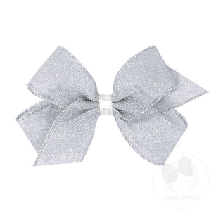 Party Glitter Girls Hair Bow | Silver