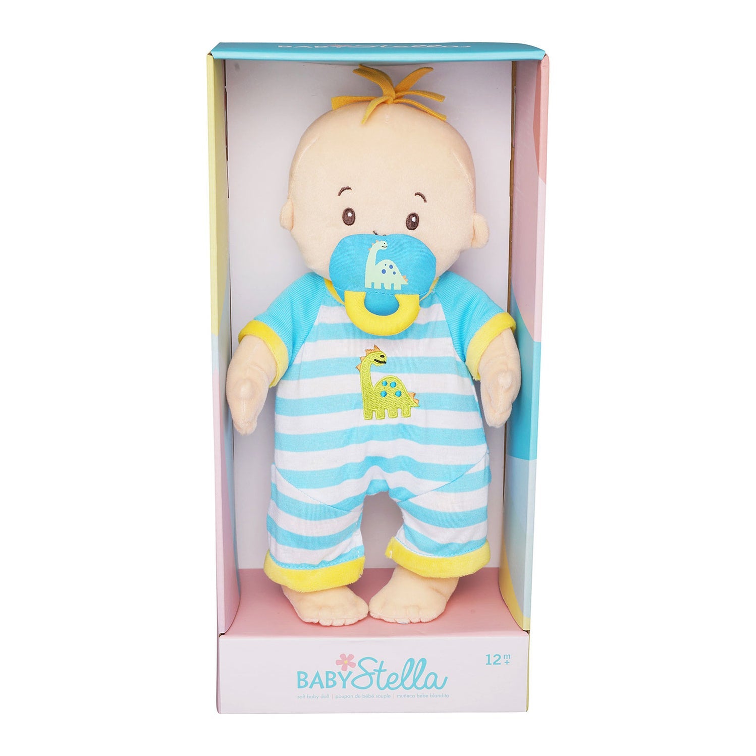 Baby Stella Peach Fella Soft Plush Baby Doll with Yellow Hair