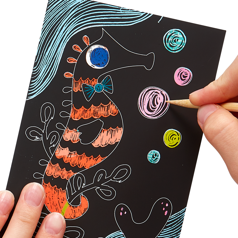 Mini Scratch & Scribble Art Kit | Under the Sea