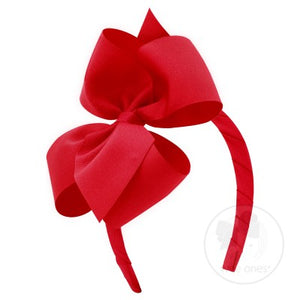 Small King Classic Grosgrain Bow on Headband | Assorted Colors