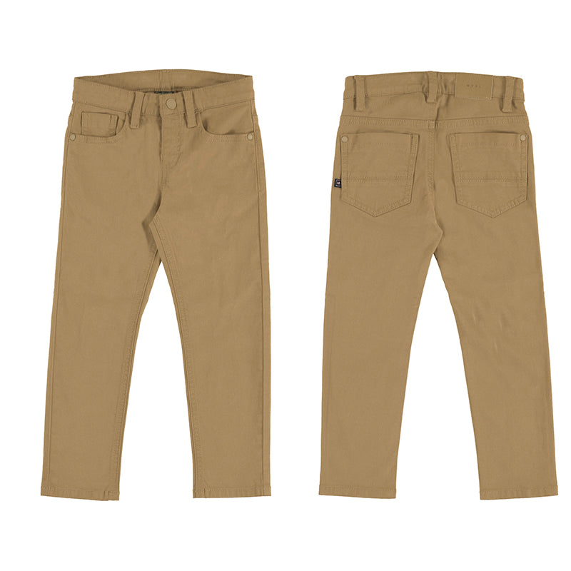 Boys Basic 5 Pocket Slim Fit Chino Pant | Almond