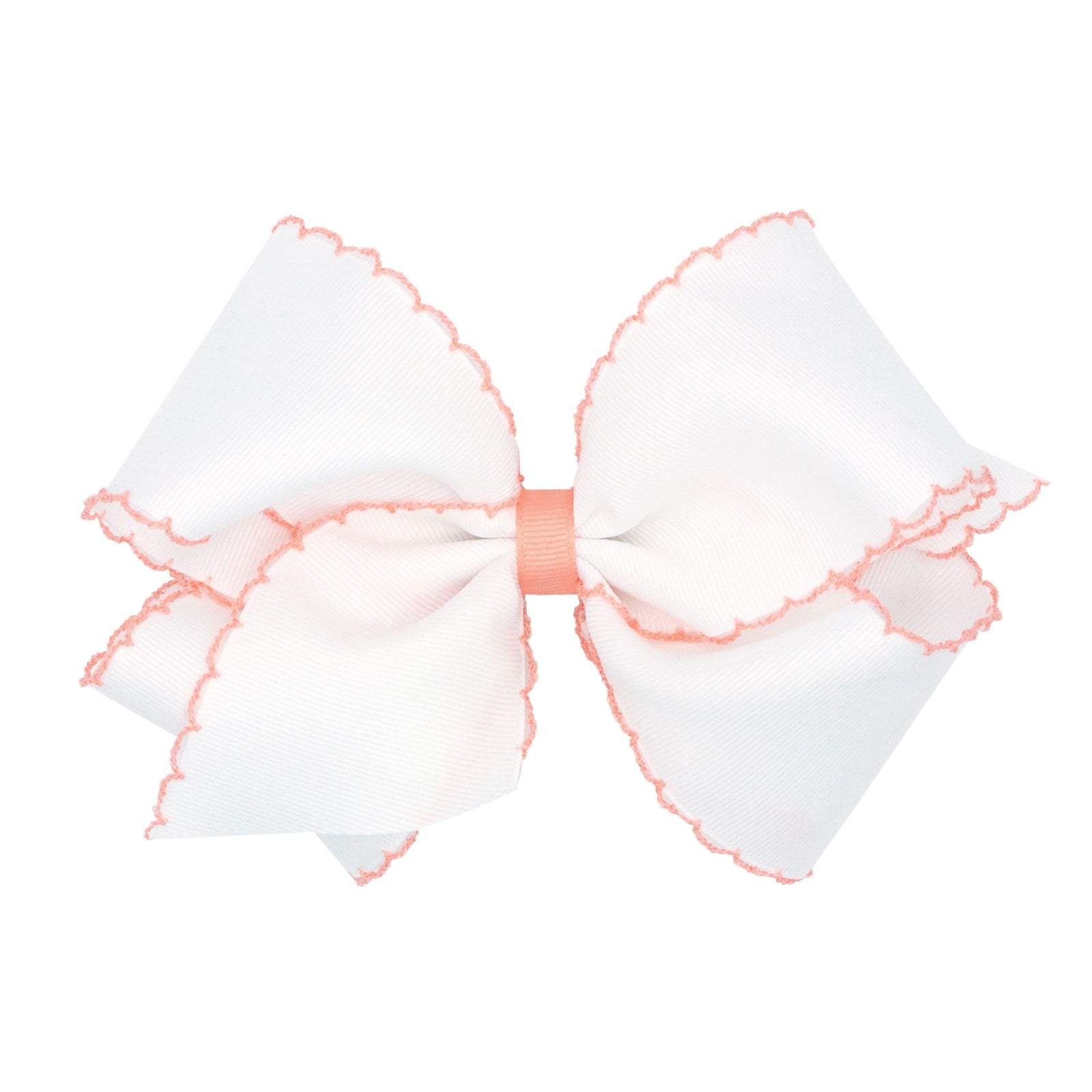 King Grosgrain Bow with Contrast Moonstitch | Assorted Colors