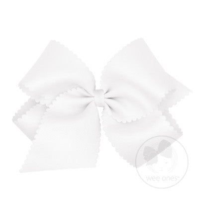 King Scalloped Edge Grosgrain Bow | Assorted Colors