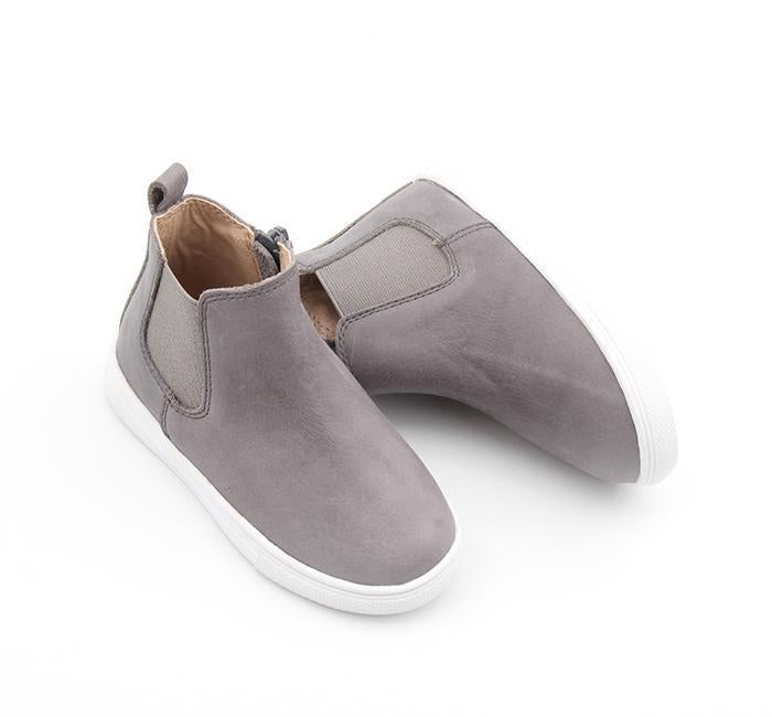 Consciously Baby Leather Boot in Tahoe Blue | Toddler Hard Sole