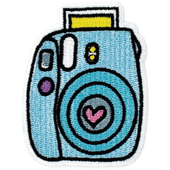 Camera Embroidered Sticker Patch