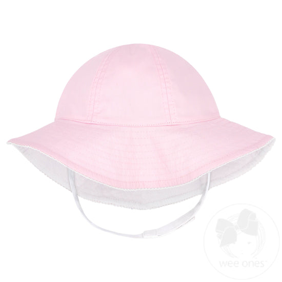 Reversible Moonstitch Brim Pink Sun Hat