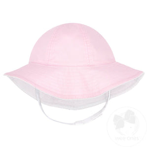 Reversible Moonstitch Brim Pink Sun Hat