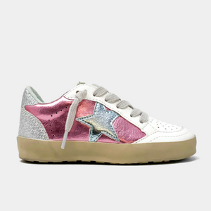 Paz Toddler Sneaker | Metallic Pink