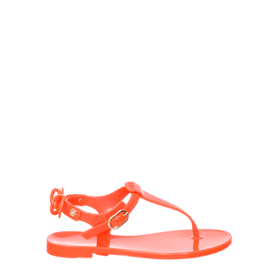 Noah Ribbon Jelly Sandal | Neon Orange
