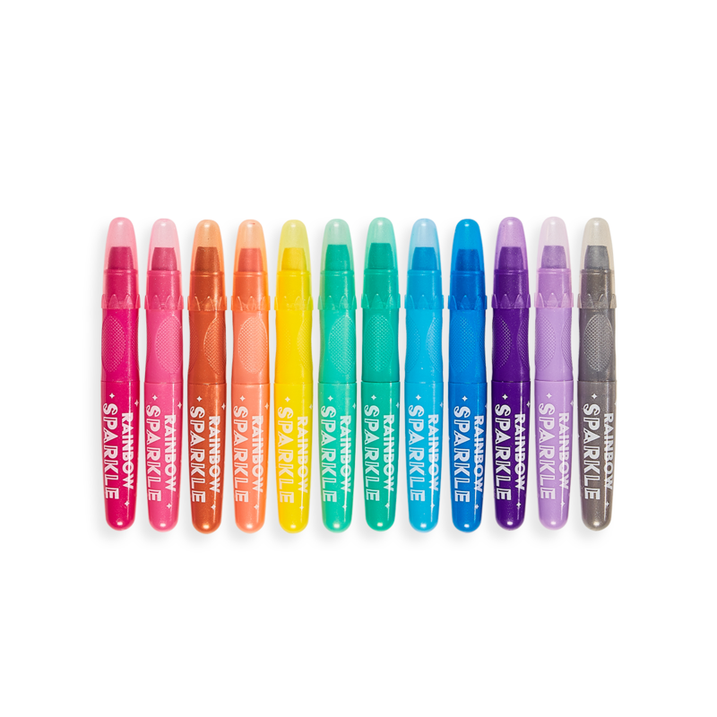 Rainbow Sparkle Metallic Watercolor Gel Crayons | Set of 12