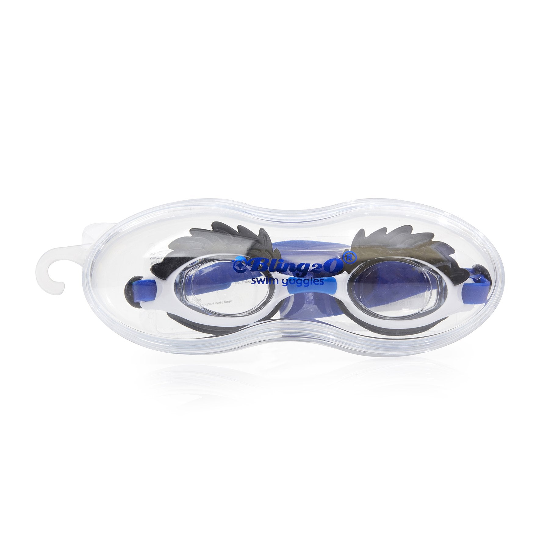 Bling 2O Boys Uncle Harry White Swim Goggles in case