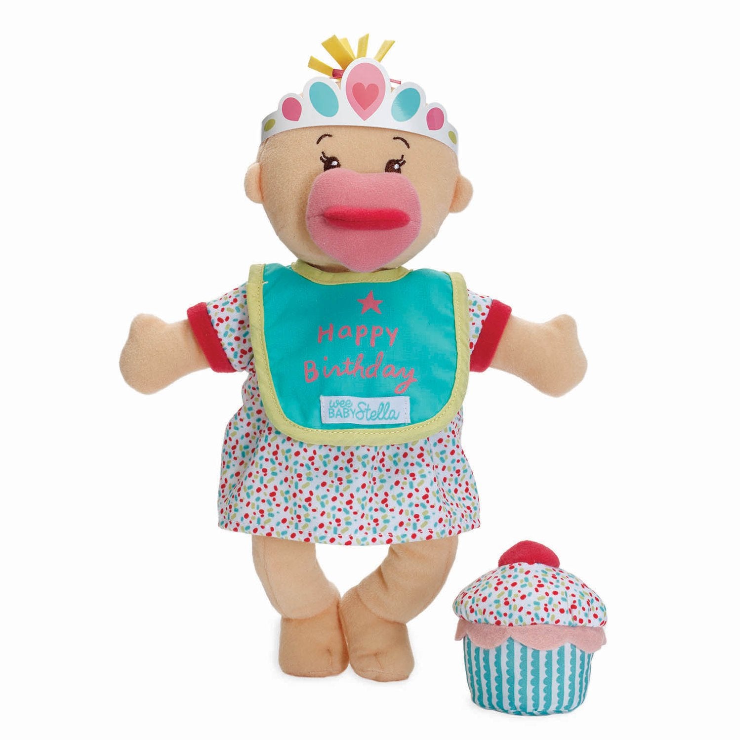Wee Baby Stella Peach Soft Plush Baby Doll | Sweet Scents Birthday Set