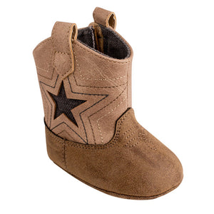 Miller Infant Western Boot | Distressed Brown with Star