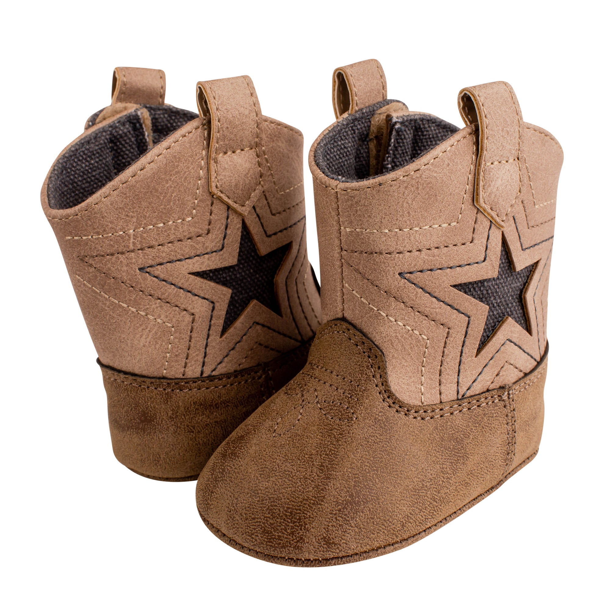 Miller Infant Western Boot | Distressed Brown with Star
