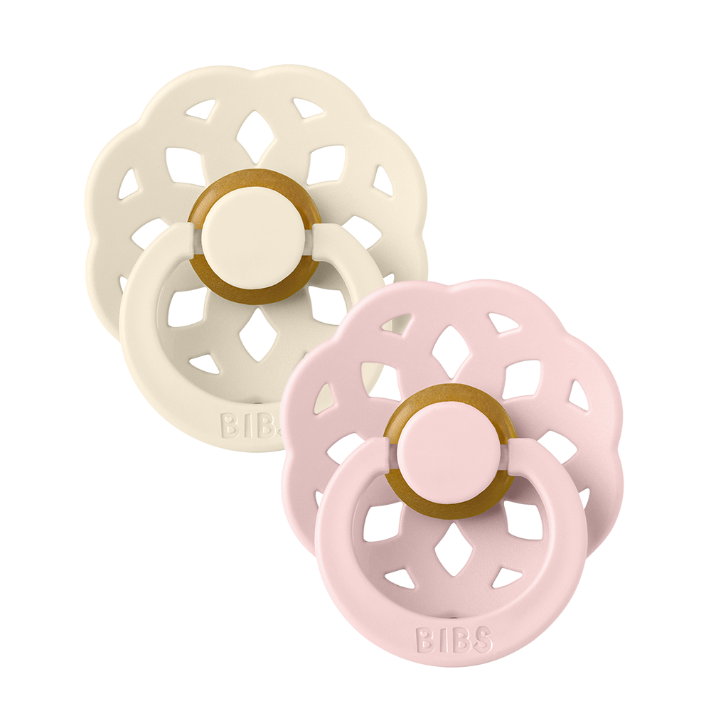 Boheme Natural Latex Pacifier 2 pack | Ivory / Blossom