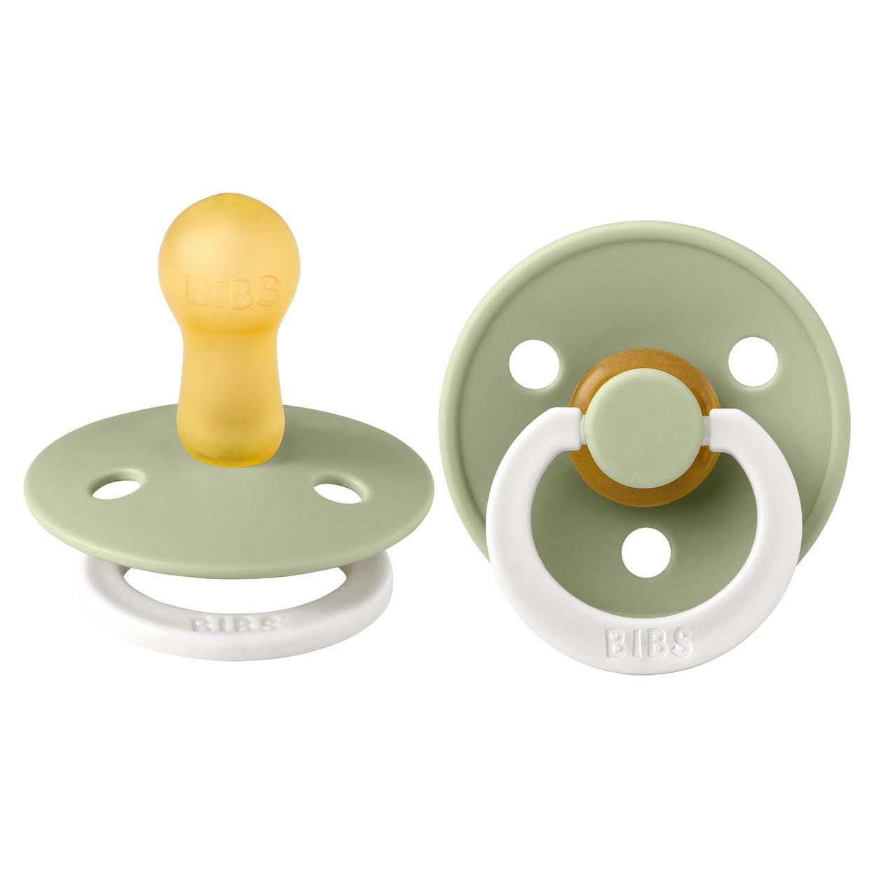 Colour GLOW Natural Rubber Latex Pacifier 2 pack | Sage