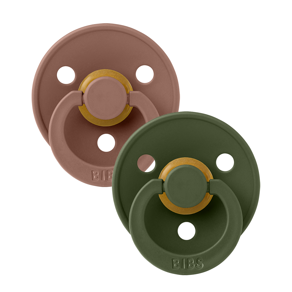 Colour Natural Latex Pacifier 2 pack | Woodchuck / Hunter Green