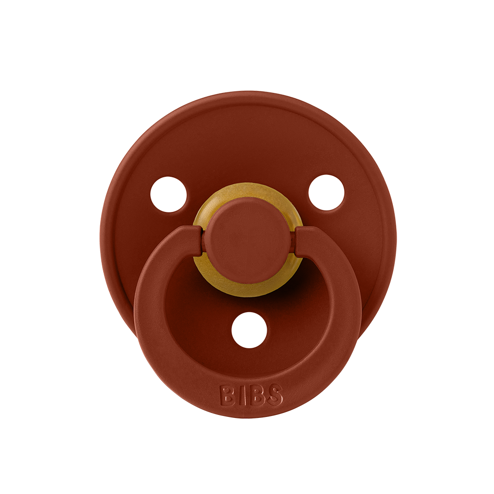 Colour Natural Latex Pacifier 2 pack | Rust / Rust