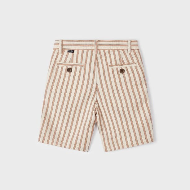 Boys Striped Chino Shorts | Grapefruit