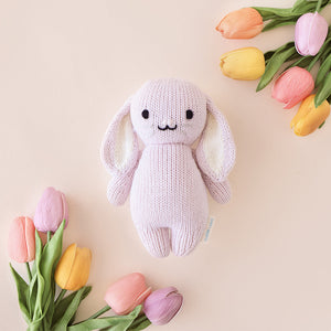 Hand Knit Baby Bunny | Lilac
