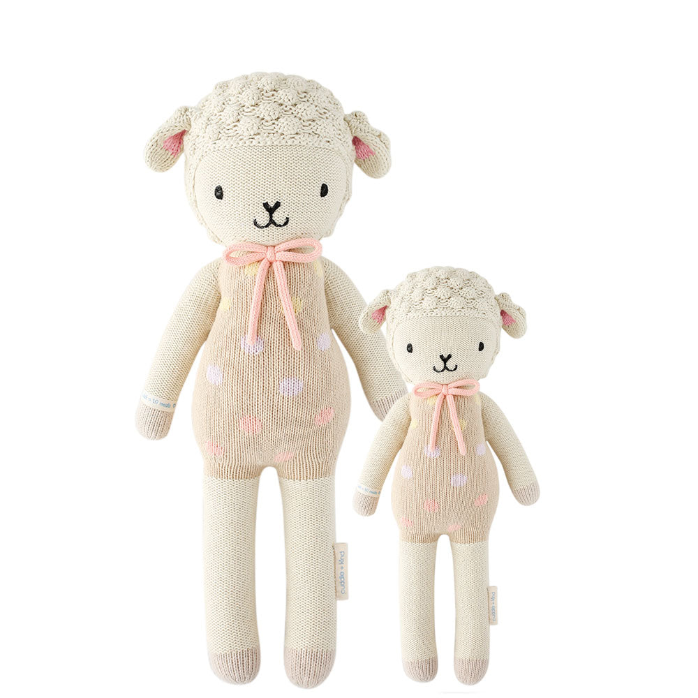 Hand Knit Doll | Lucy the Lamb | Pastel