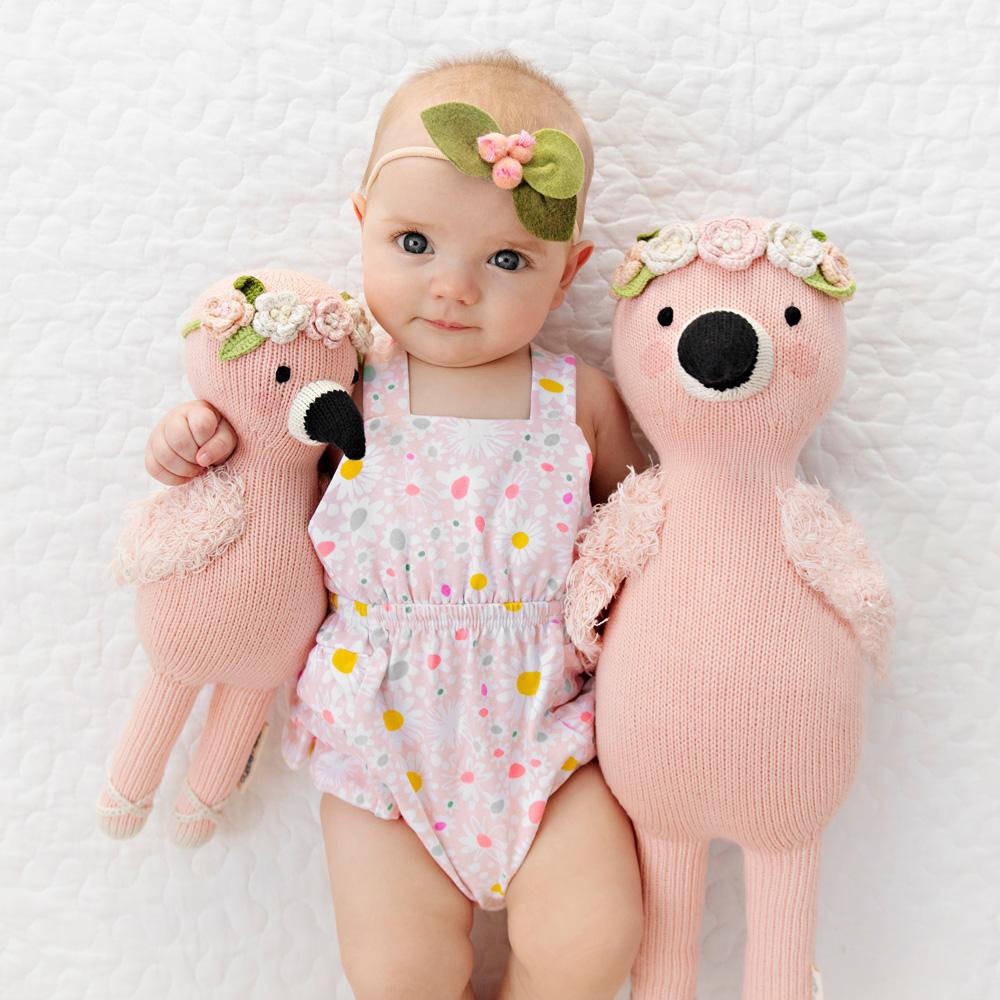 Hand Knit Doll | Penelope the Flamingo