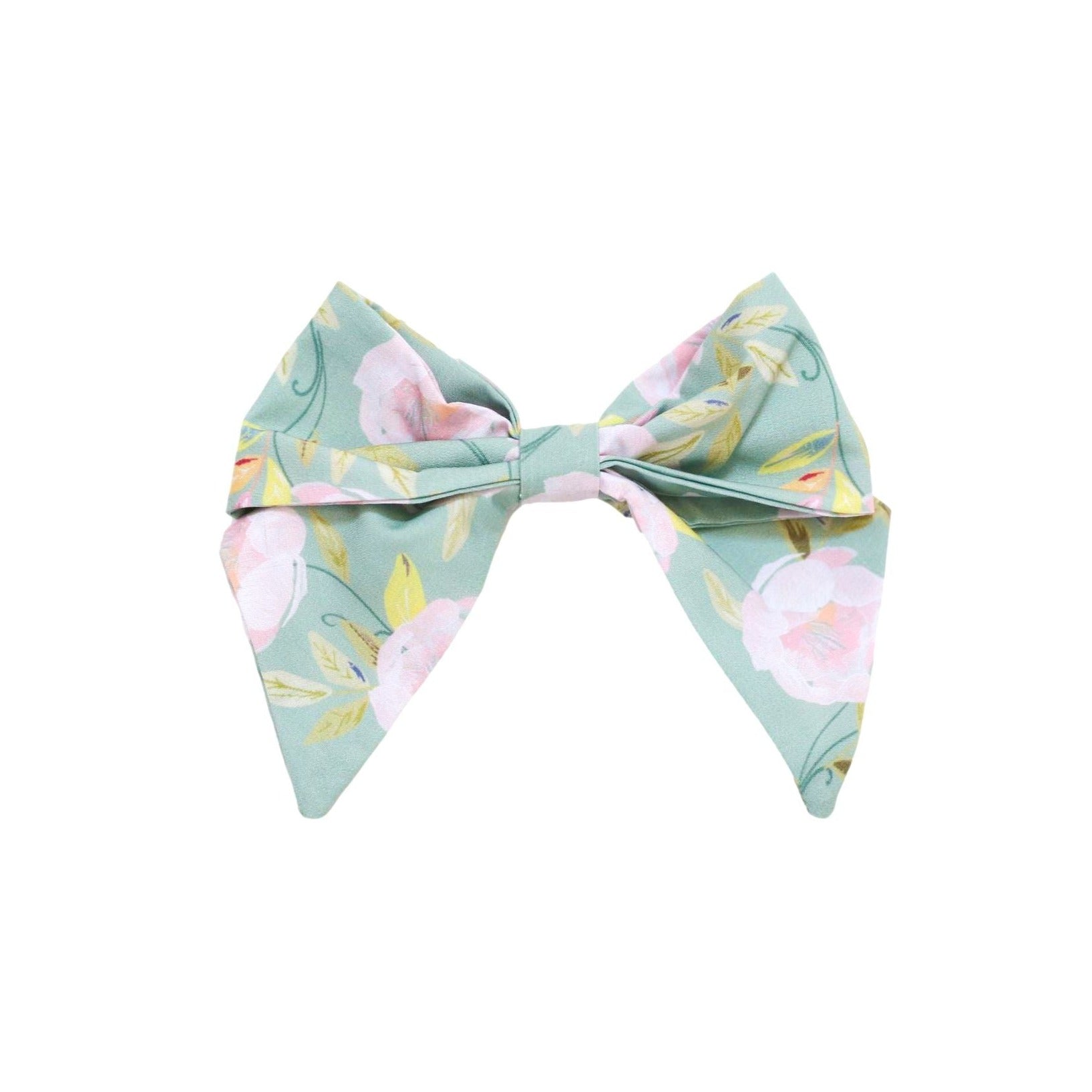 Garden Party | Mint Floral Classic Bow
