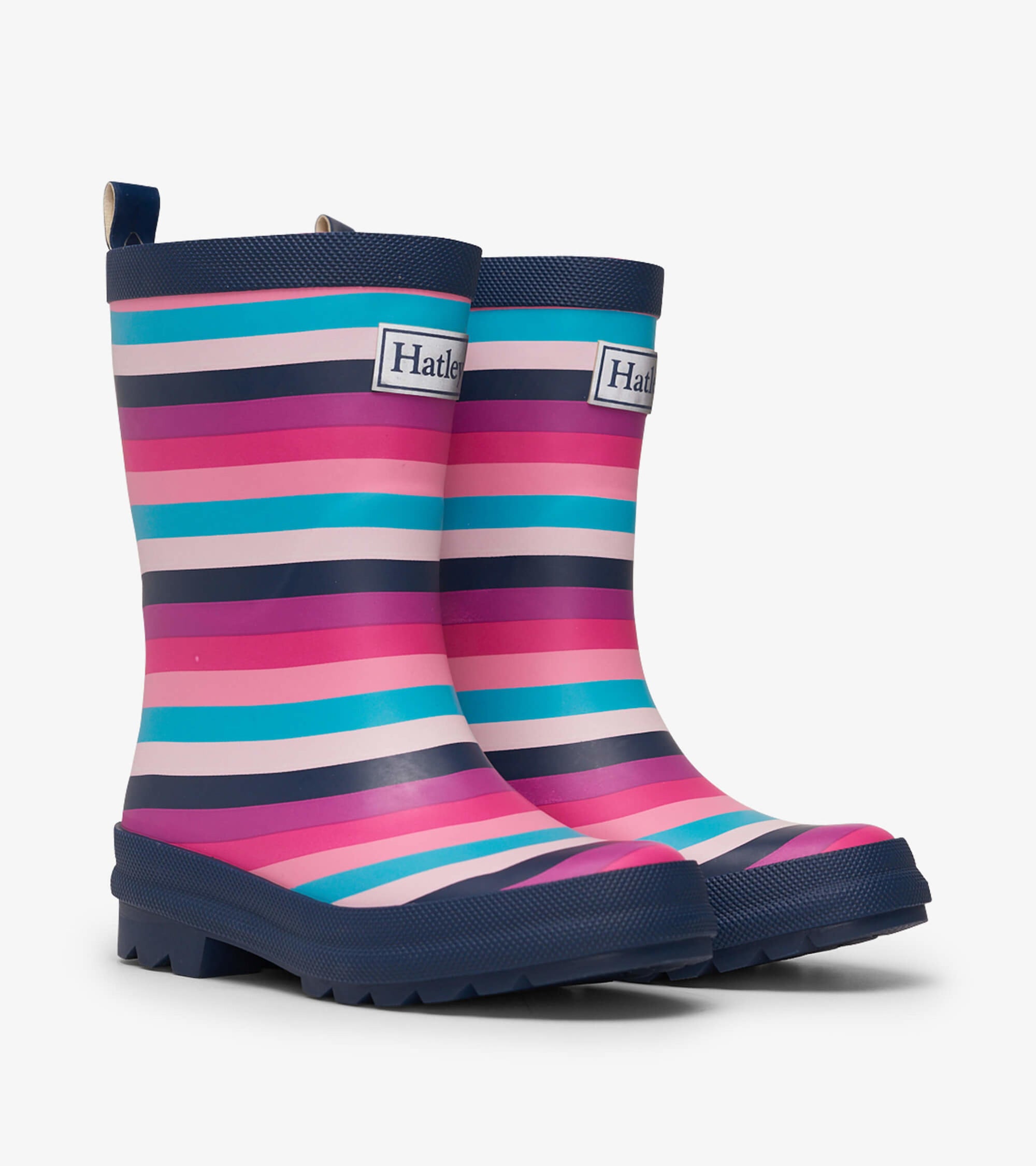 Pretty Stripes Matte Rain Boots
