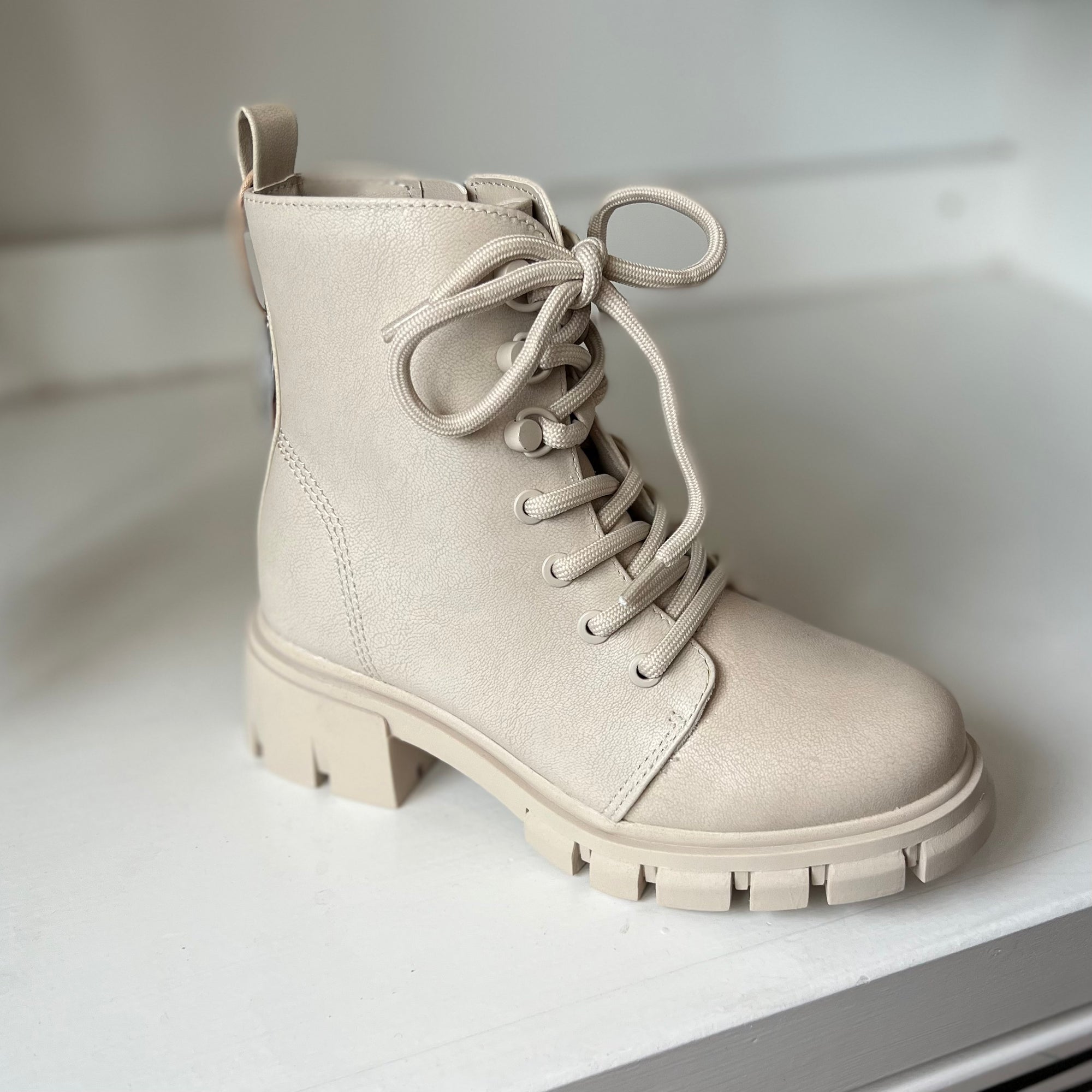 Little Mila Army Boot | Ivory