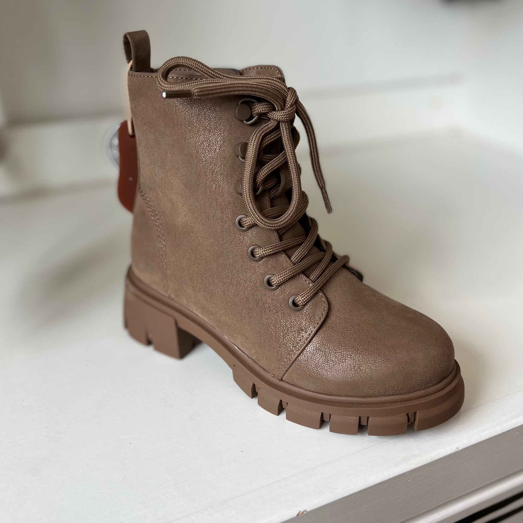 Little Mila Army Boot | Taupe Brown