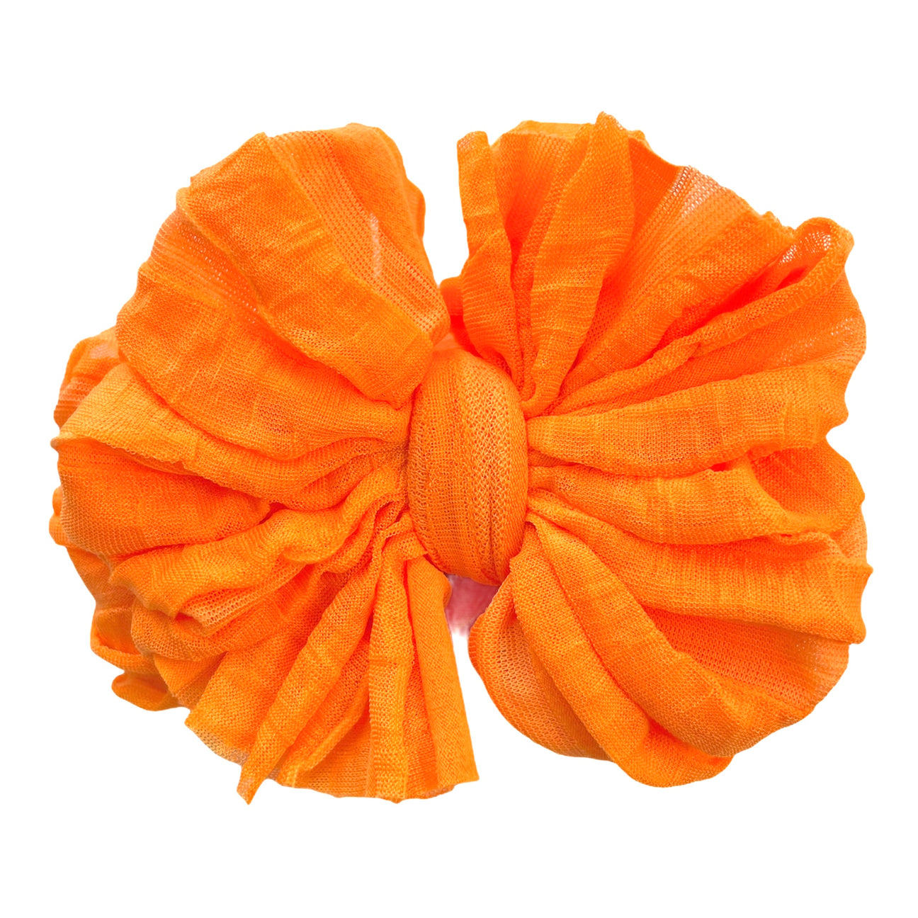 Ruffled Bow Headband | Orange