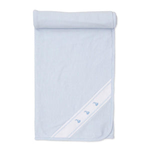 Classic Treasures Sailboat Embroidered Pima Cotton Baby Blanket