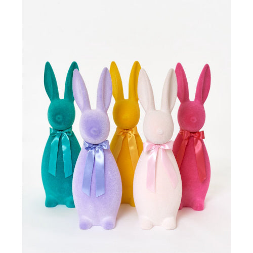 Large 27" Flocked Button Nose Bunny