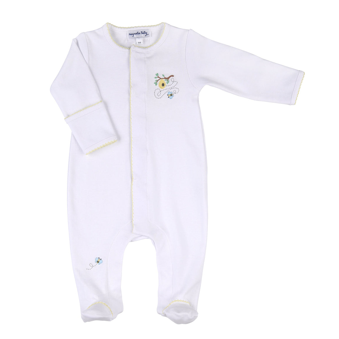 Honey Bee Embroidered Footie