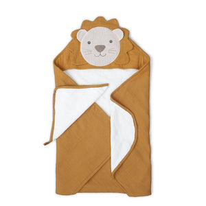 Petit Lion Deluxe Hooded Towel and Washcloth Set