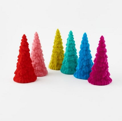10" Flocked Tree | Assorted Colors