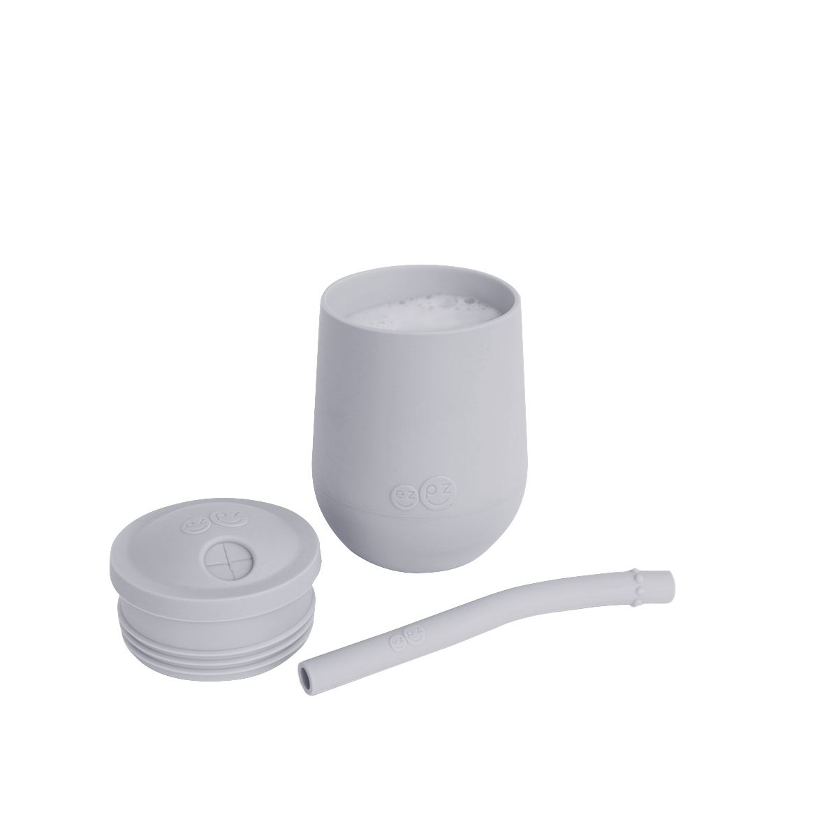 Mini Silicone Cup + Straw Training System | Pewter